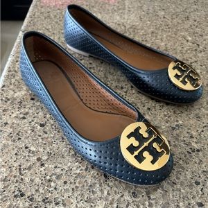 Tory Burch, navy ballerina flats